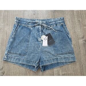 Current/Elliott Denim Shorts Womens Medium Blue NWT Paperbag Waist C